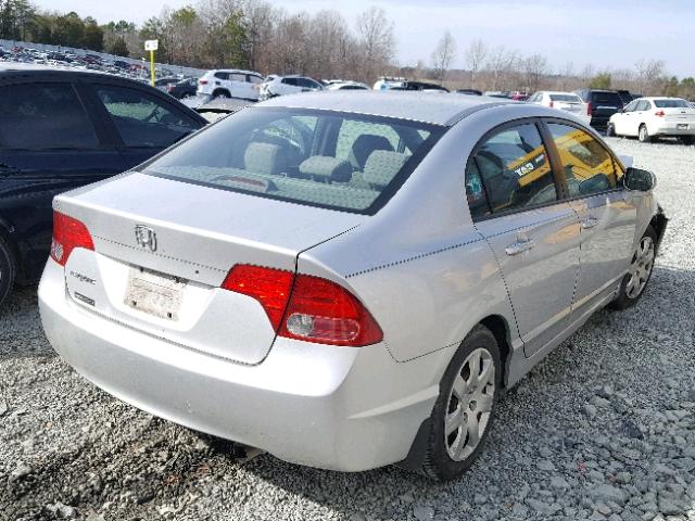 1HGFA16507L135599 - 2007 HONDA CIVIC LX SILVER photo 4