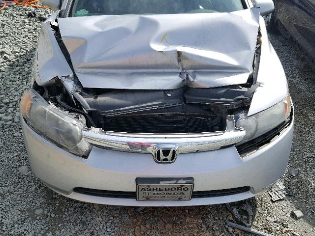 1HGFA16507L135599 - 2007 HONDA CIVIC LX SILVER photo 7