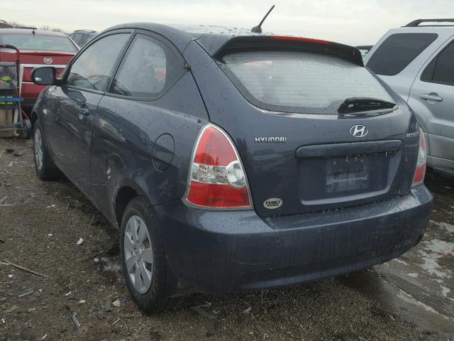 KMHCM3AC3AU151304 - 2010 HYUNDAI ACCENT BLU BLUE photo 3