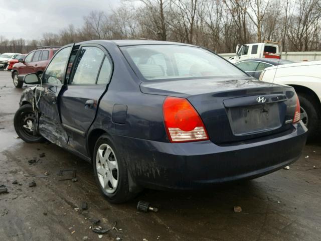 KMHDN46D46U316423 - 2006 HYUNDAI ELANTRA GL BLUE photo 3