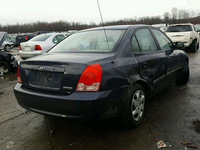 KMHDN46D46U316423 - 2006 HYUNDAI ELANTRA GL BLUE photo 4