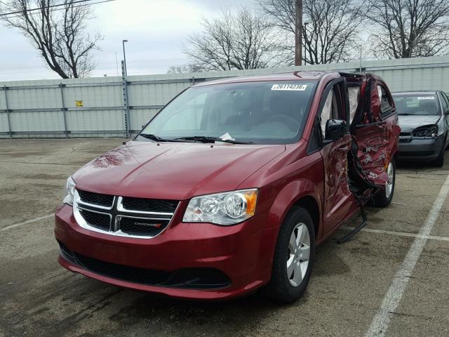 2C4RDGBG6FR523133 - 2015 DODGE GRAND CARA RED photo 2