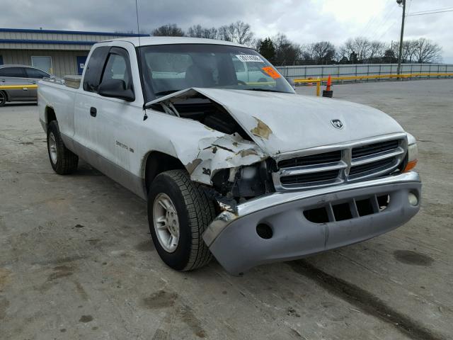 1B7GL22X5YS577554 - 2000 DODGE DAKOTA WHITE photo 1