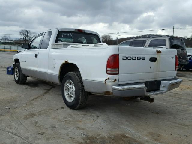 1B7GL22X5YS577554 - 2000 DODGE DAKOTA WHITE photo 3