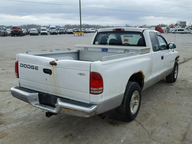 1B7GL22X5YS577554 - 2000 DODGE DAKOTA WHITE photo 4