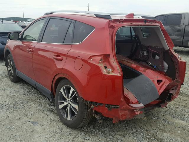 JTMWFREV1HJ102608 - 2017 TOYOTA RAV4 XLE RED photo 3