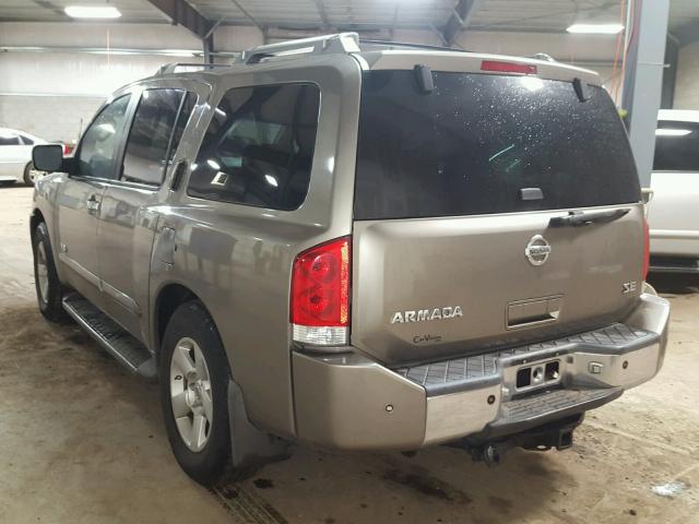 5N1AA08C67N705846 - 2007 NISSAN ARMADA SE BEIGE photo 3