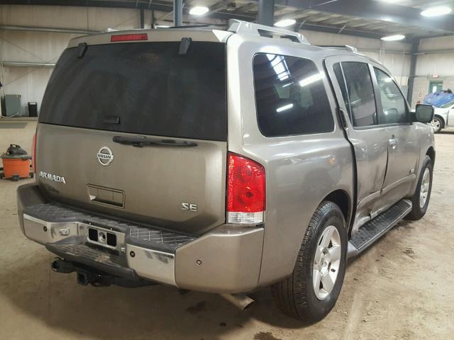 5N1AA08C67N705846 - 2007 NISSAN ARMADA SE BEIGE photo 4