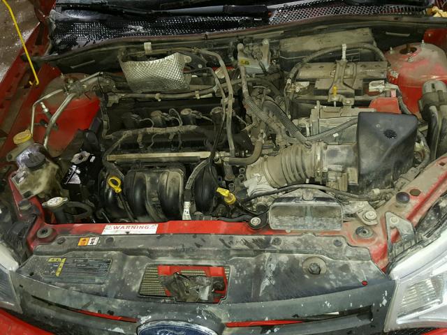 1FAHP35N48W224410 - 2008 FORD FOCUS SE RED photo 7