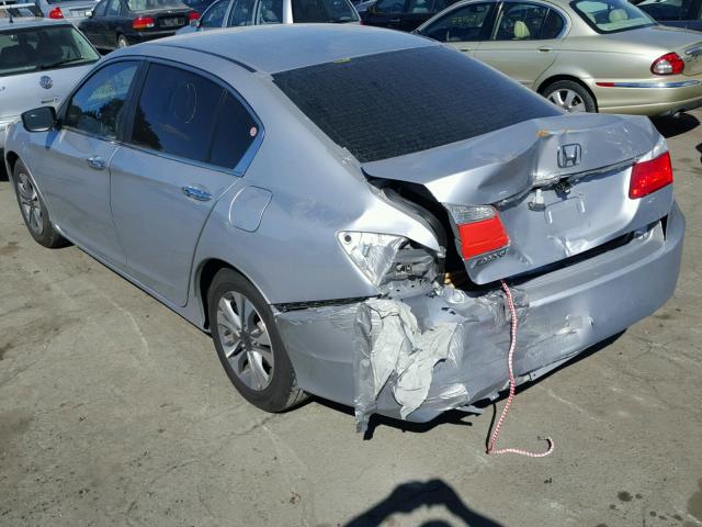 1HGCR2F38DA093836 - 2013 HONDA ACCORD LX SILVER photo 3