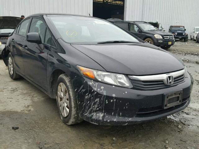 2HGFB2F53CH301060 - 2012 HONDA CIVIC LX BLACK photo 1