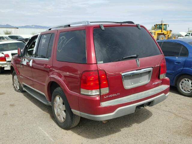 5LMEU68H15ZJ03057 - 2005 LINCOLN AVIATOR RED photo 3