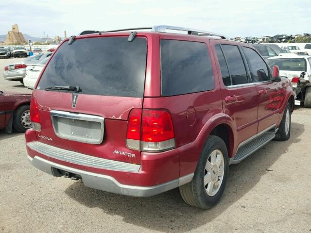 5LMEU68H15ZJ03057 - 2005 LINCOLN AVIATOR RED photo 4