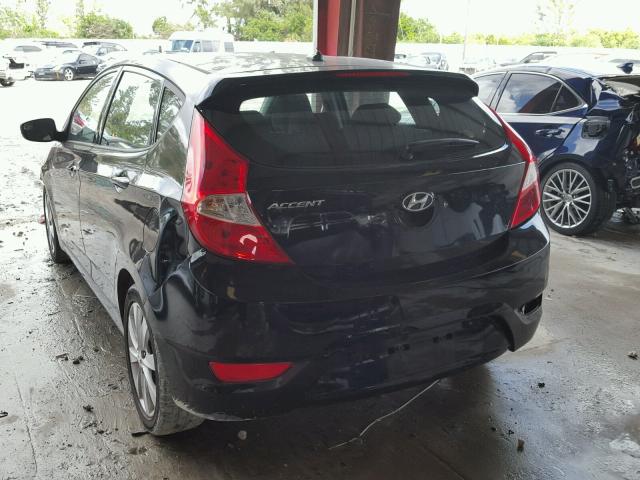 KMHCU5AE3EU168560 - 2014 HYUNDAI ACCENT GLS BLACK photo 3