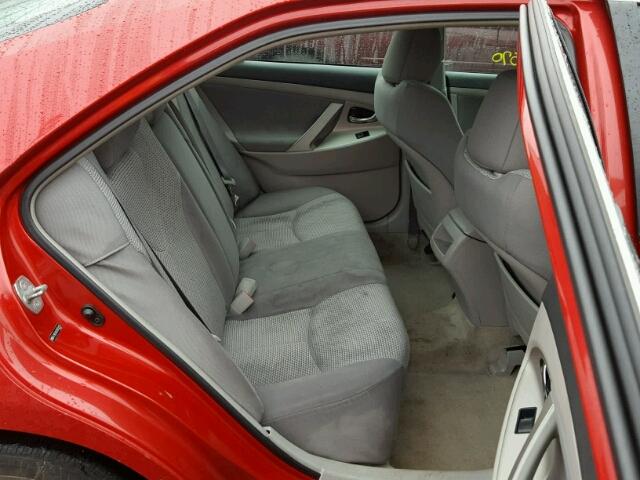 4T1BE46K39U358155 - 2009 TOYOTA CAMRY BASE RED photo 6