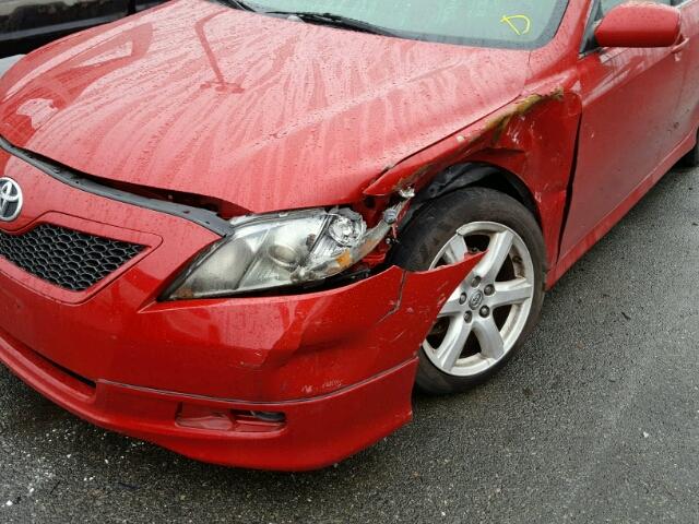 4T1BE46K39U358155 - 2009 TOYOTA CAMRY BASE RED photo 9