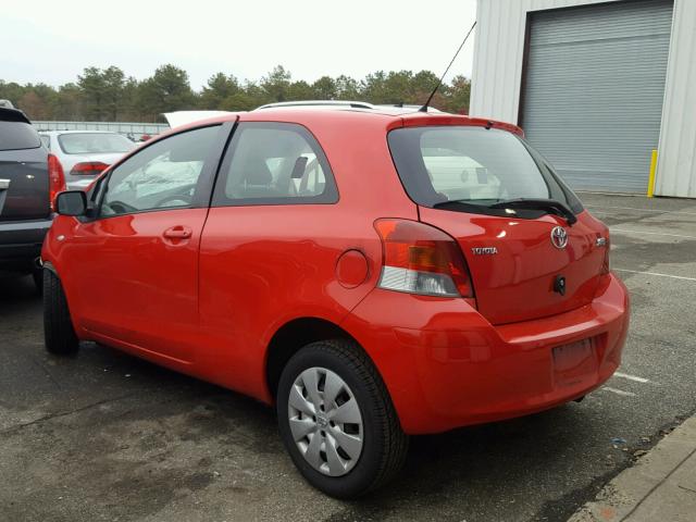 JTDJT4K38B5340691 - 2011 TOYOTA YARIS RED photo 3