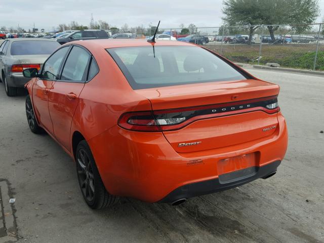 1C3CDFBB7FD346801 - 2015 DODGE DART SXT ORANGE photo 3