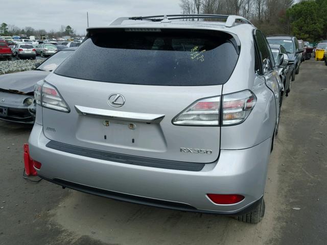 2T2BK1BA5CC128500 - 2012 LEXUS RX 350 SILVER photo 4