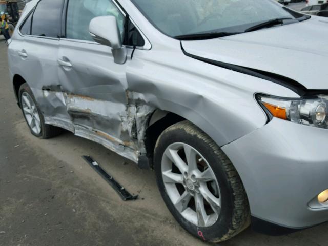 2T2BK1BA5CC128500 - 2012 LEXUS RX 350 SILVER photo 9