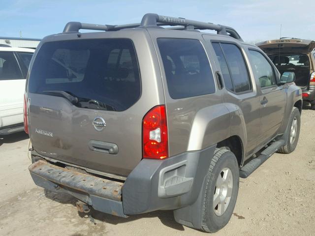 5N1AN08W97C545892 - 2007 NISSAN XTERRA OFF BEIGE photo 4