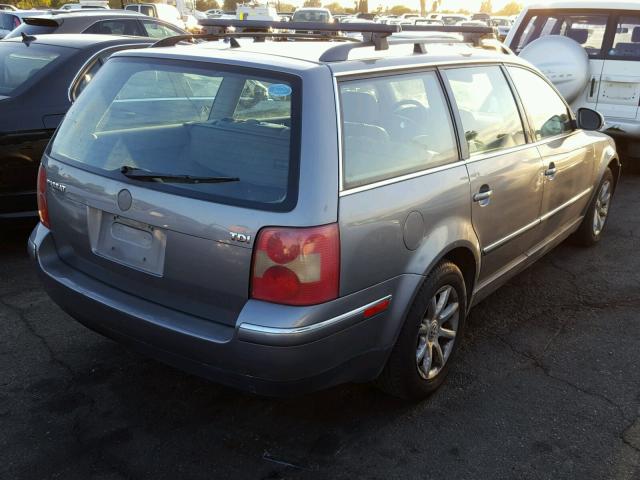 WVWVE63B54E312248 - 2004 VOLKSWAGEN PASSAT GLS GRAY photo 4