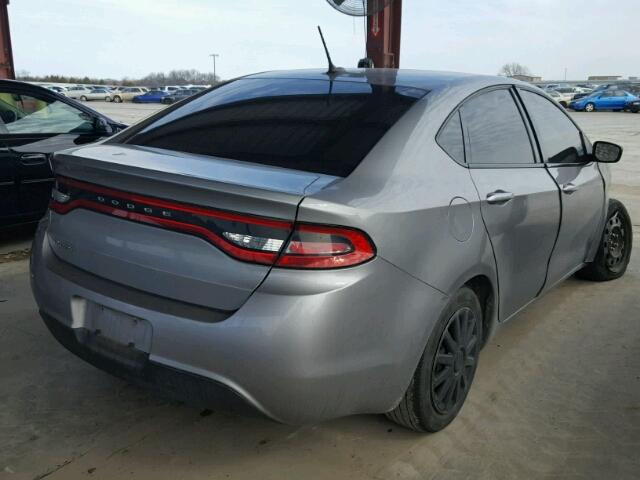 1C3CDFAAXED791458 - 2014 DODGE DART SE GRAY photo 4