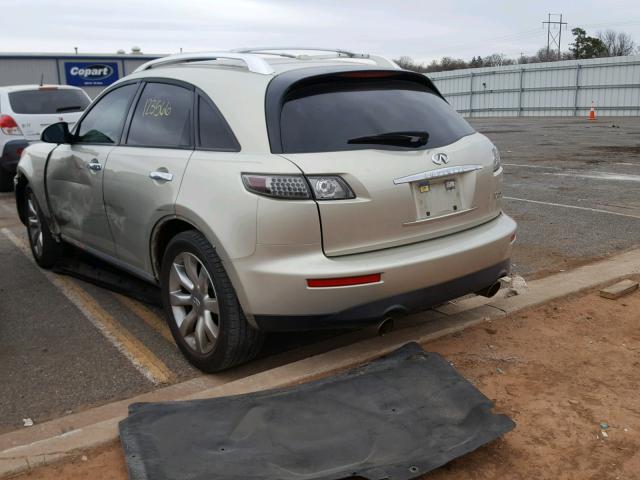 JNRAS08U58X100748 - 2008 INFINITI FX35 BEIGE photo 3