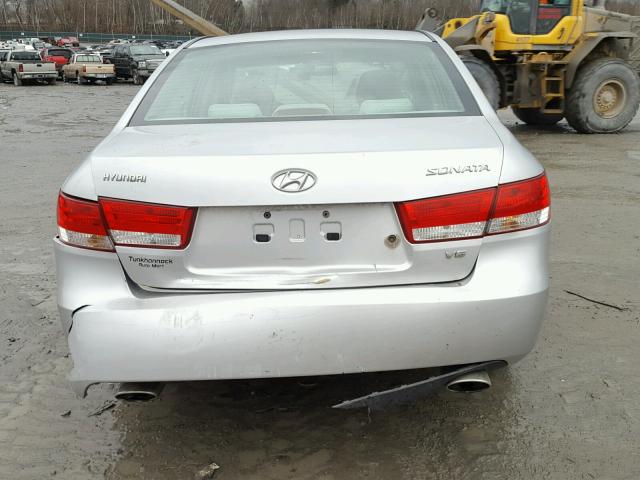 5NPEU46F76H124968 - 2006 HYUNDAI SONATA GLS SILVER photo 9