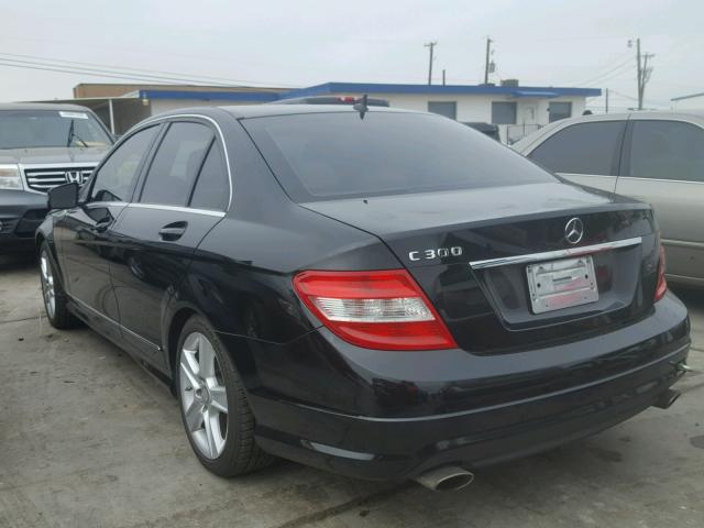 WDDGF5EB1BR152863 - 2011 MERCEDES-BENZ C 300 BLACK photo 3