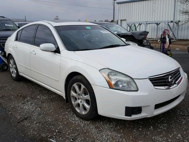 1N4BA41E18C821101 - 2008 NISSAN MAXIMA SE WHITE photo 1