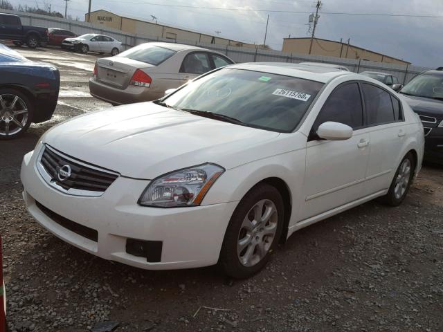 1N4BA41E18C821101 - 2008 NISSAN MAXIMA SE WHITE photo 2