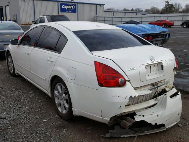 1N4BA41E18C821101 - 2008 NISSAN MAXIMA SE WHITE photo 3