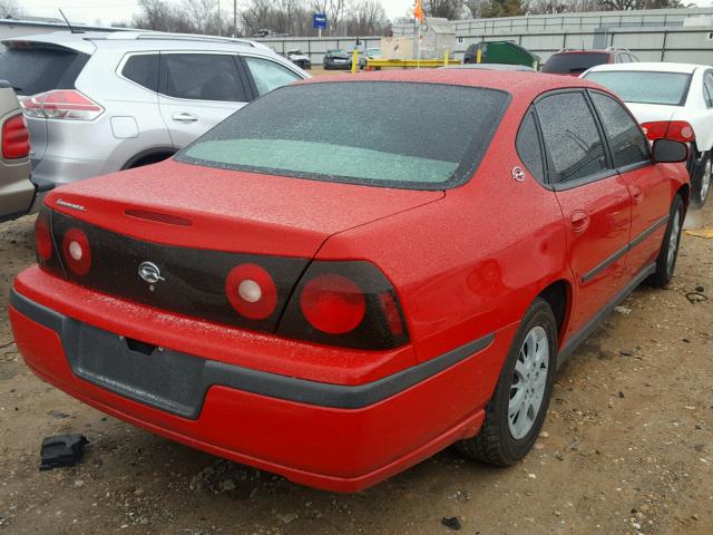 2G1WF52E959344513 - 2005 CHEVROLET IMPALA 红色 照片 4