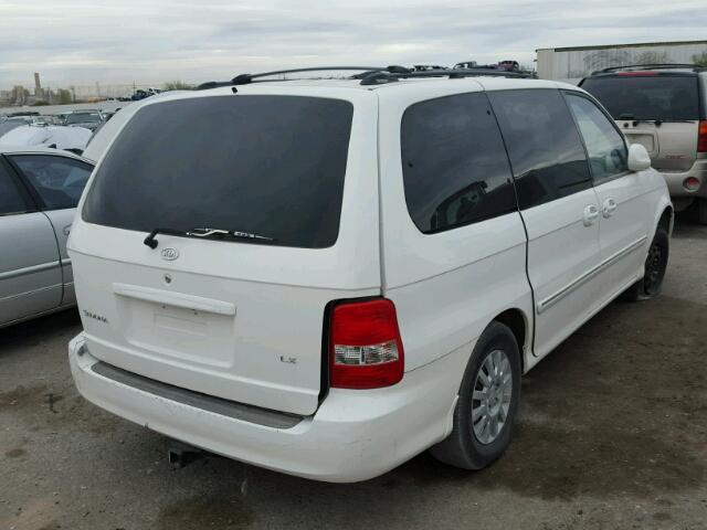 KNDUP131536471490 - 2003 KIA SEDONA EX WHITE photo 4