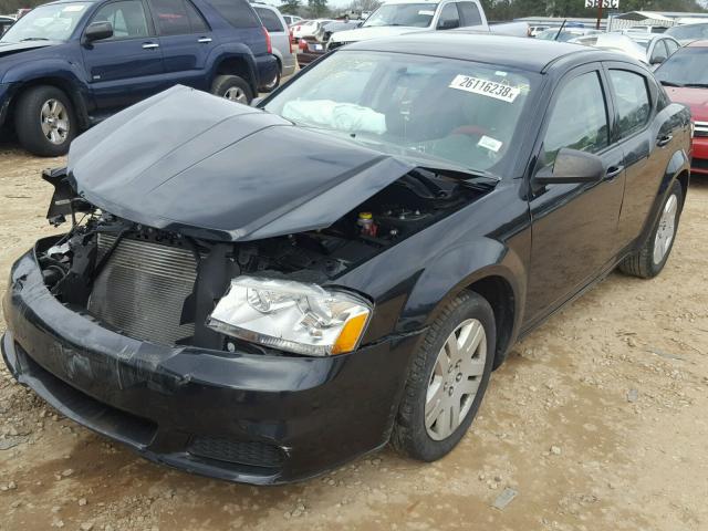 1C3CDZAB6EN203494 - 2014 DODGE AVENGER SE BLACK photo 2