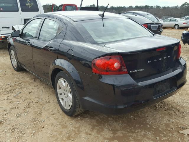 1C3CDZAB6EN203494 - 2014 DODGE AVENGER SE BLACK photo 3