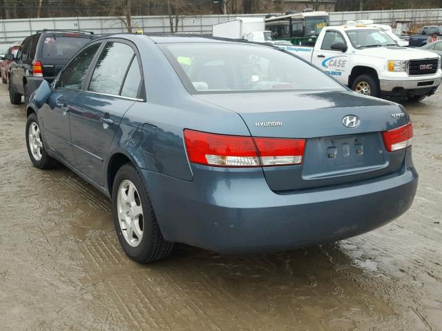 KMHEU46C26A109920 - 2006 HYUNDAI SONATA GLS BLUE photo 3