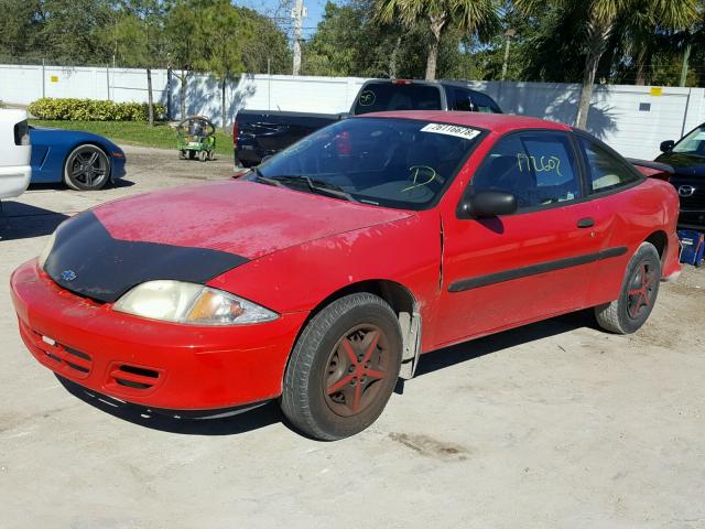 1G1JC1241Y7270710 - 2000 CHEVROLET CAVALIER RED photo 2