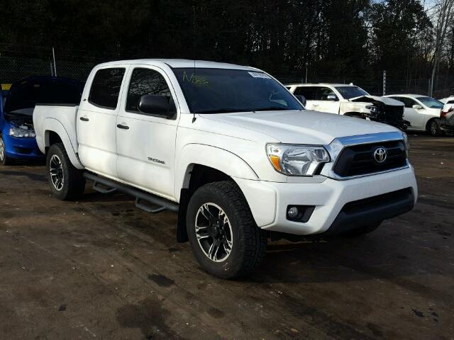 5TFJU4GN5EX062820 - 2014 TOYOTA TACOMA DOU WHITE photo 1