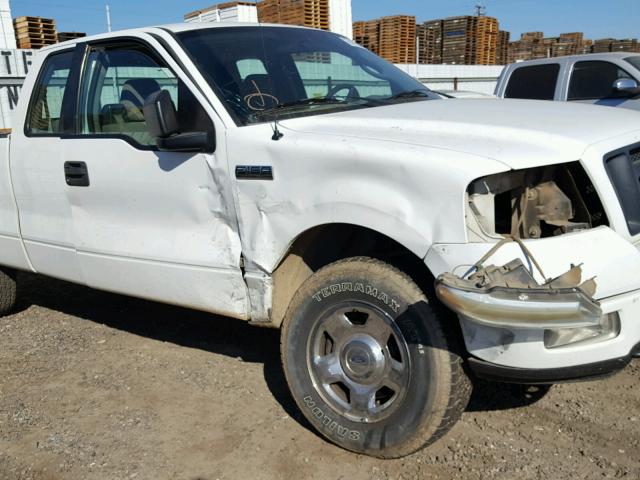 1FTRX14W95NB15780 - 2005 FORD F150 WHITE photo 9