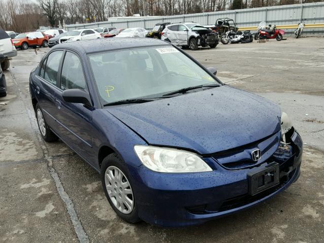 2HGES156X5H606882 - 2005 HONDA CIVIC LX BLUE photo 1