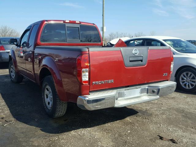 1N6BD06T47C418839 - 2007 NISSAN FRONTIER K RED photo 3