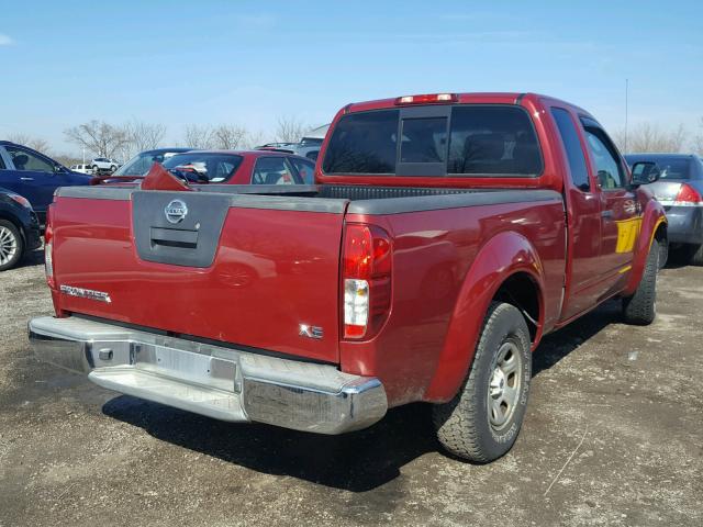1N6BD06T47C418839 - 2007 NISSAN FRONTIER K RED photo 4