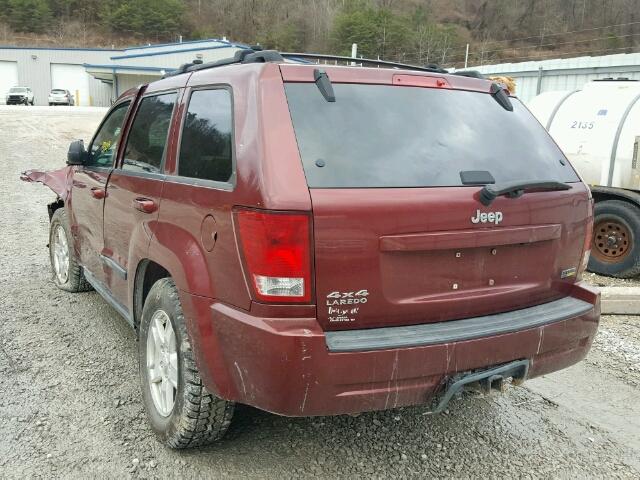 1J8HR48PX7C525862 - 2007 JEEP GRAND CHER MAROON photo 3