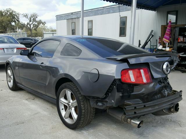 1ZVBP8CF3B5119182 - 2011 FORD MUSTANG GT GRAY photo 3