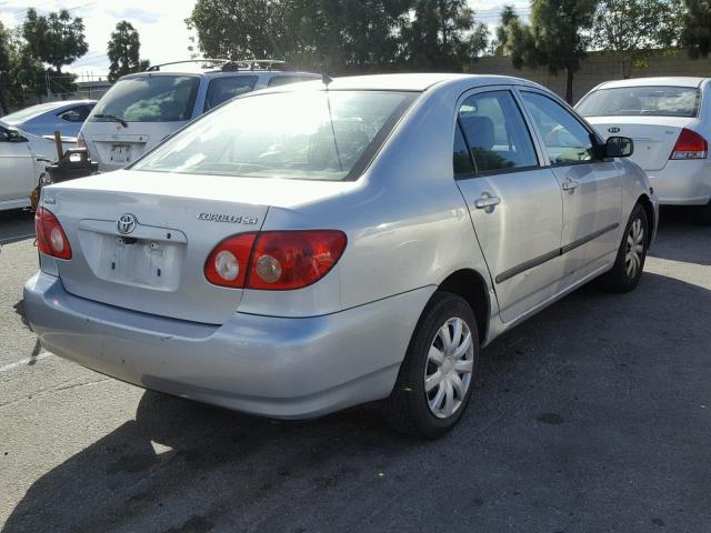 JTDBR32E570133453 - 2007 TOYOTA COROLLA CE SILVER photo 4