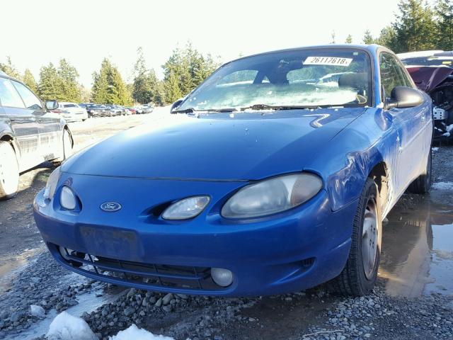 3FAKP1135XR107645 - 1999 FORD ESCORT ZX2 BLUE photo 2