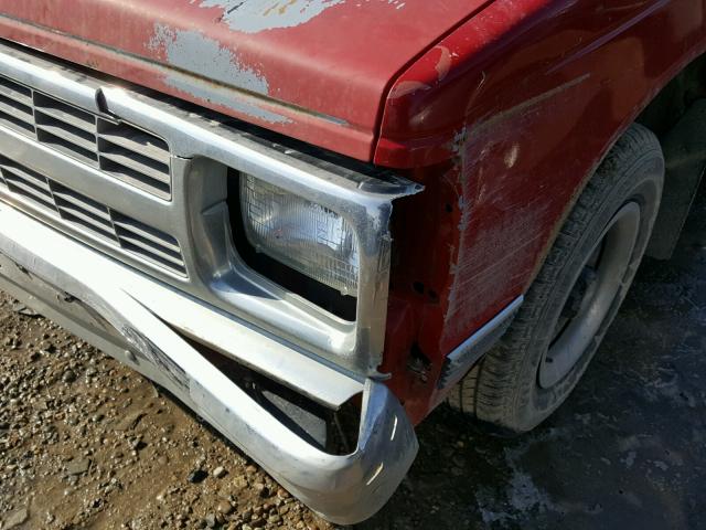 1GCCS14R5M8294766 - 1991 CHEVROLET S TRUCK S1 RED photo 9