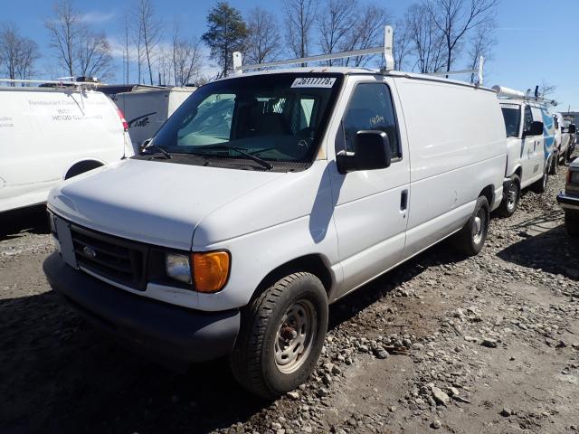 1FTRE14W36DA80215 - 2006 FORD ECONOLINE WHITE photo 2